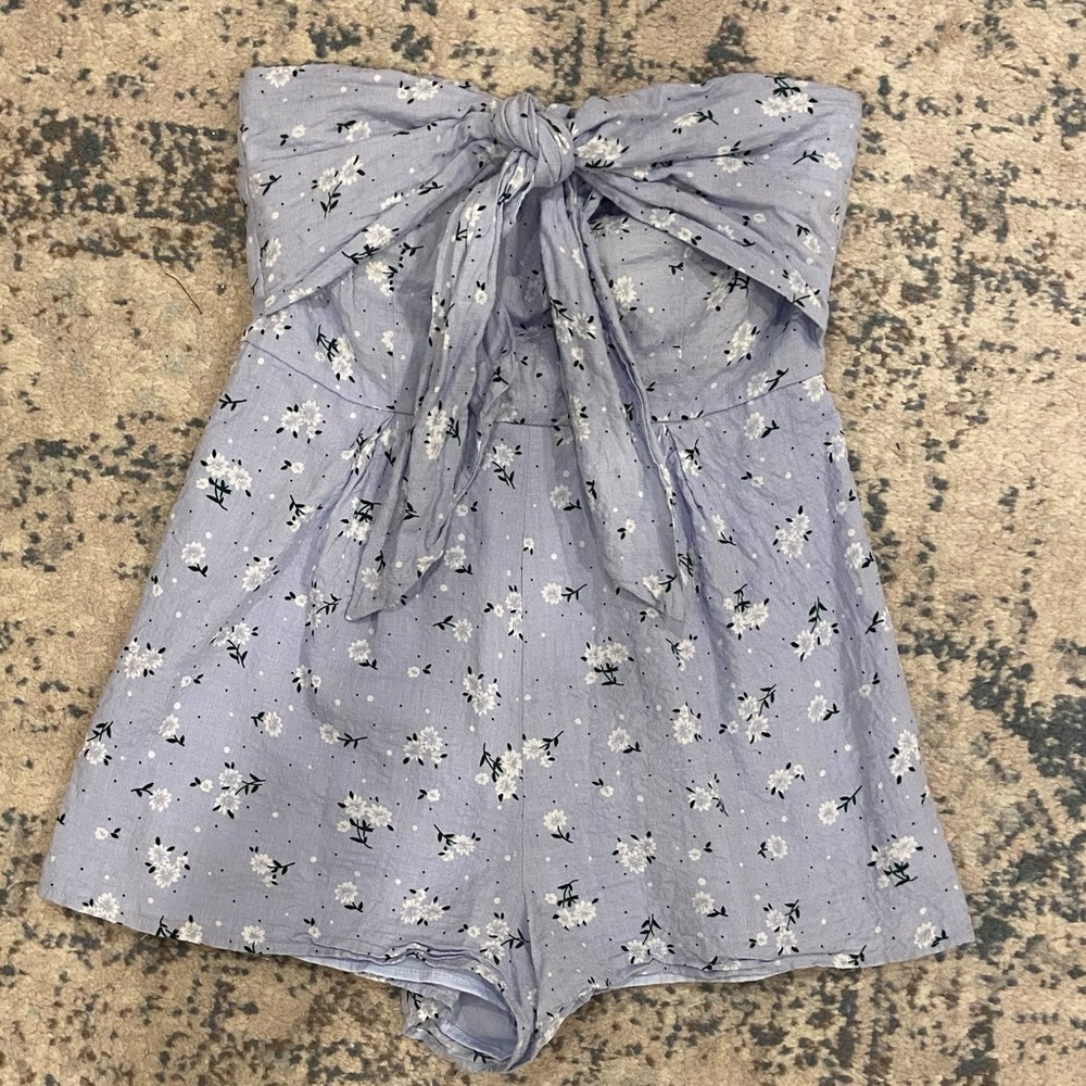 NANAMACS light blue floral romper